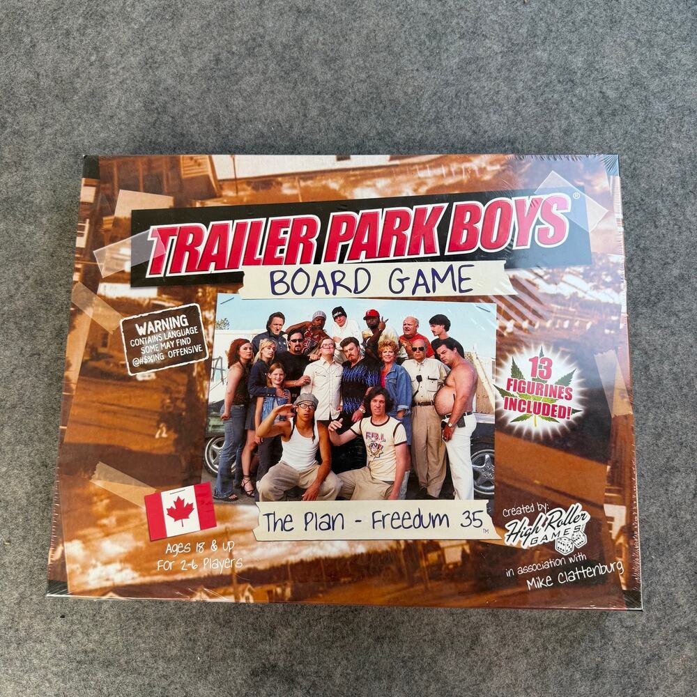 Trailer Park Boys Board Game-The Plan-Freedum 35- Canada High Roller NEW SEALED